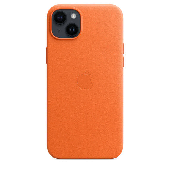 Apple iPhone 14 Plus Leather Case met MagSafe - Oranje