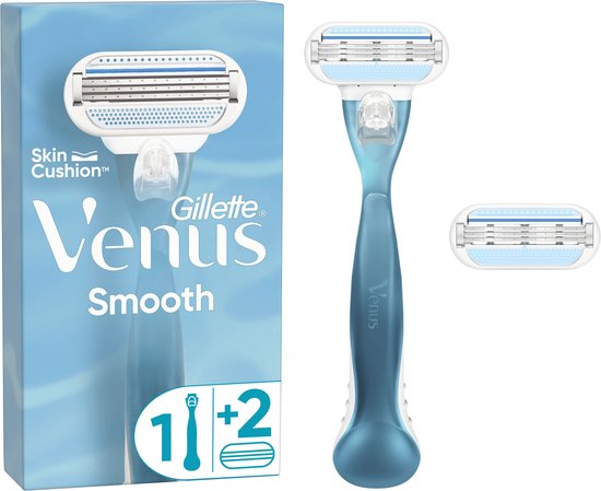 Gillette Venus Smooth scheersysteem - rondingvolgende mesjes - 1 handvat en 2 navulmesjes