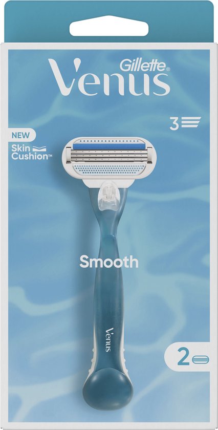 Gillette Venus Smooth scheersysteem - rondingvolgende mesjes - 1 handvat en 2 navulmesjes