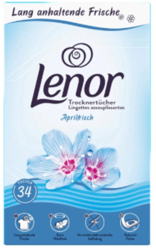 Lenor droogtrommeldoekjes - Aprilfris - 34 stuks