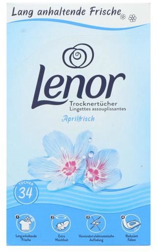 Lenor droogtrommeldoekjes - Aprilfris - 34 stuks