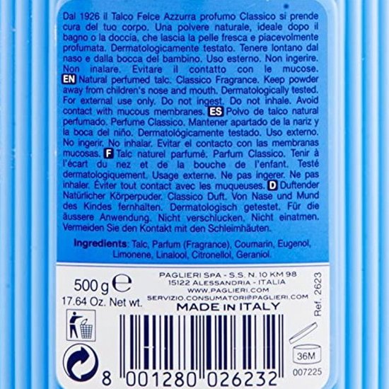 Felce Azzurra talkpoeder - 500 gram