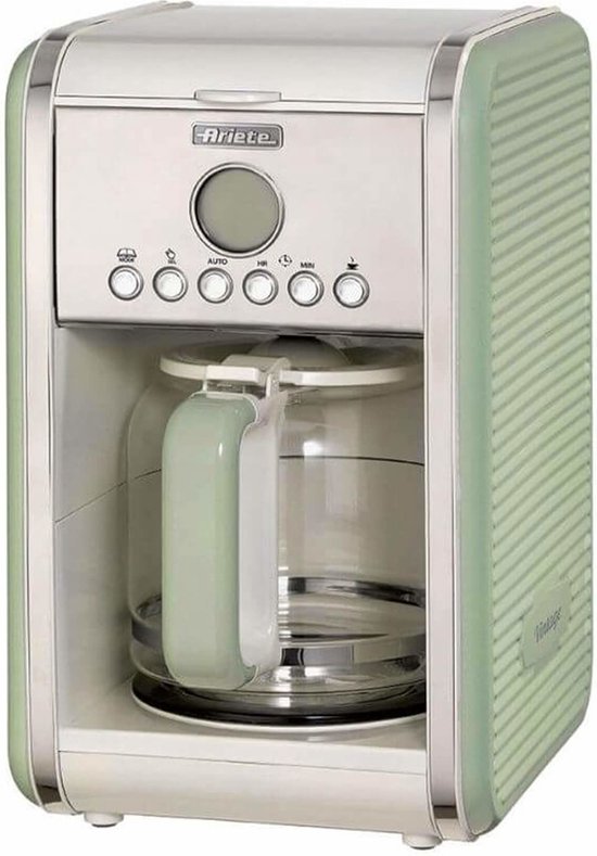 Ariete koffiezetter 1342/04 - vintage - tot 12 kops - 24-uurs timer - warmhoudplaat - Groen
