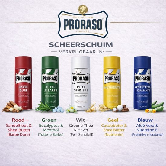 Proraso scheerschuim - White Sensitive