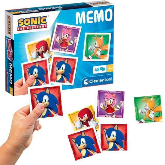Clementoni memory game - Sonic - 48 cards - educational toy from 4 years