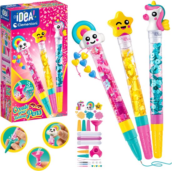 Clementoni Idea fantasy pennen - creëer je eigen - 3 stuks