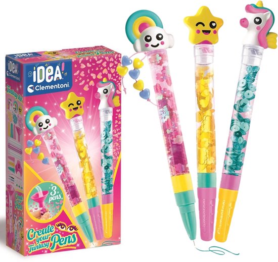 Clementoni Idea fantasy pennen - creëer je eigen - 3 stuks