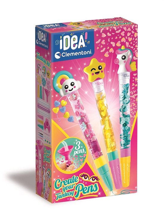 Clementoni Idea fantasy pennen - creëer je eigen - 3 stuks