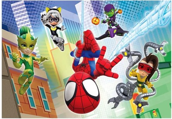 Clementoni puzzel - Spidey en zijn geweldige vrienden - 2×60 stukjes