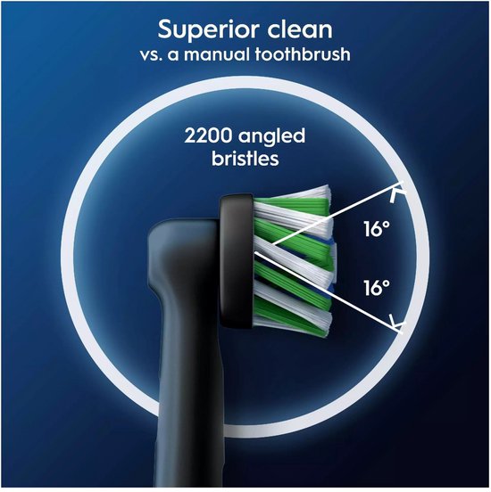Oral-B Cross Action opzetborstels - 5 stuks - Zwart