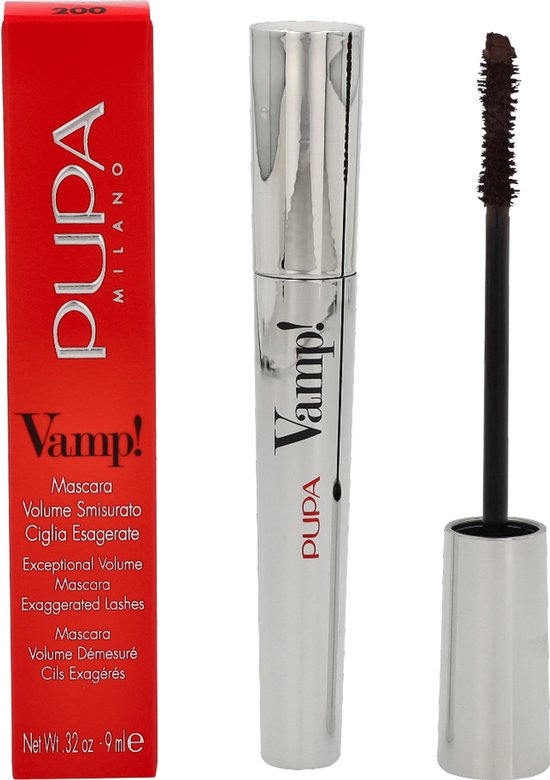 Pupa Vamp mascara - volumegevend voor gevoelige ogen - Chocolate Brown 200