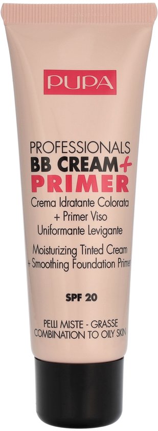 Pupa Milano BB cream + primer - gecombineerde tot vette huid - 001 Nude