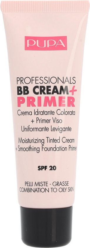 Pupa Milano BB cream + primer - gecombineerde tot vette huid - 001 Nude