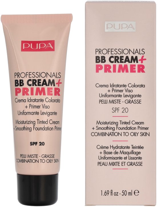 Pupa BB cream + primer - voor gecombineerde tot vette huid - 002 Sand