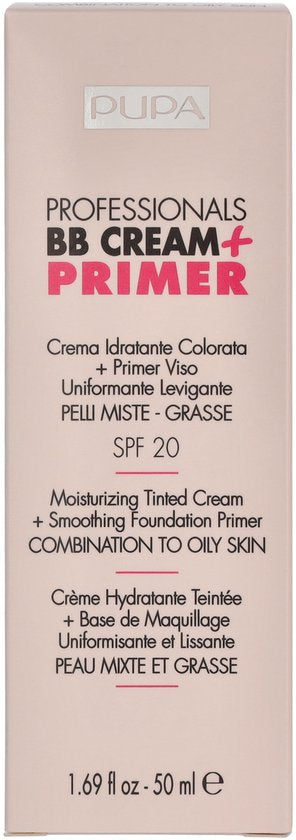 Pupa BB cream + primer - voor gecombineerde tot vette huid - 002 Sand