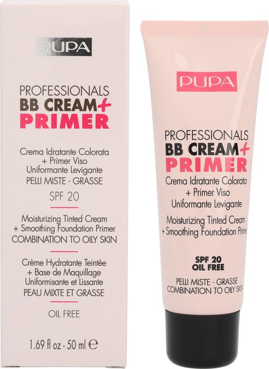 Pupa BB cream + primer - voor gecombineerde tot vette huid - 002 Sand