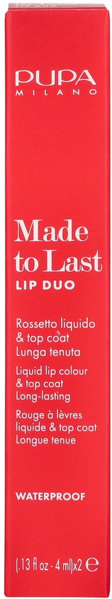Pupa Milano Made To Last lip duo - waterproof - 4 ml