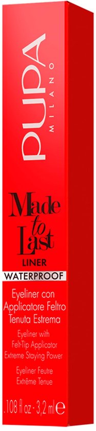 Pupa Milano Made to Last eyeliner - waterproof - 001 Exta Black