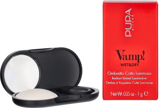 PUPA Milano Vamp! eyeshadow - Wet & Dry 401 White Snow - Nude & Brown - 1 g