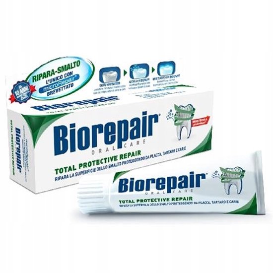 BioRepair Total Protection tandpasta - MicroRepair-deeltjes - gevoelige tanden - glazuurbescherming - 75 ml