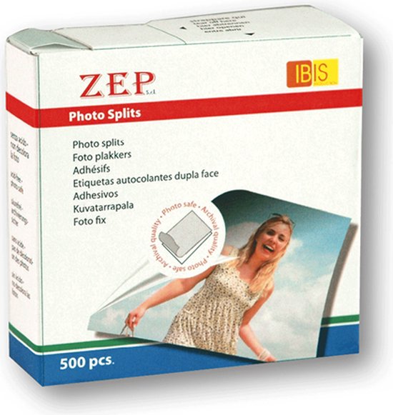ZEP foto plakkers - dubbelzijdig - BX500 - 500 stuks