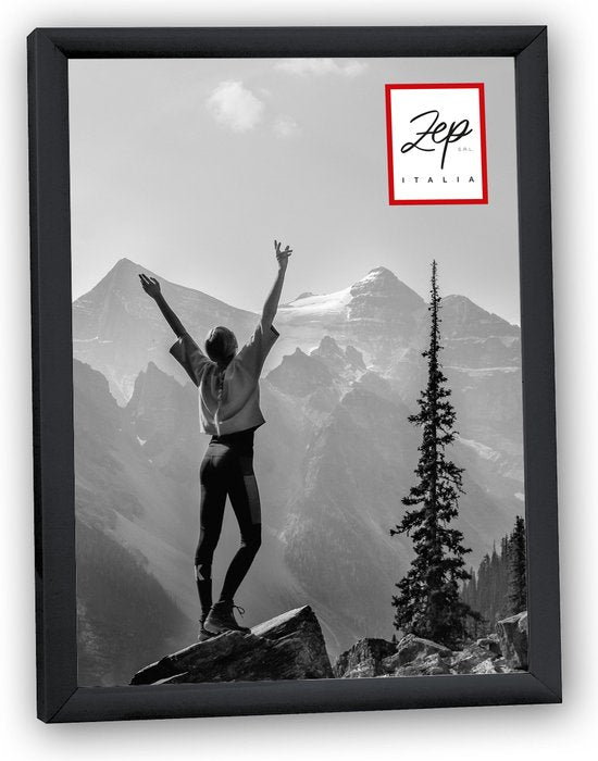 Zep fotolijst - 20×25 cm staand of hangend - kunststof - Zwart