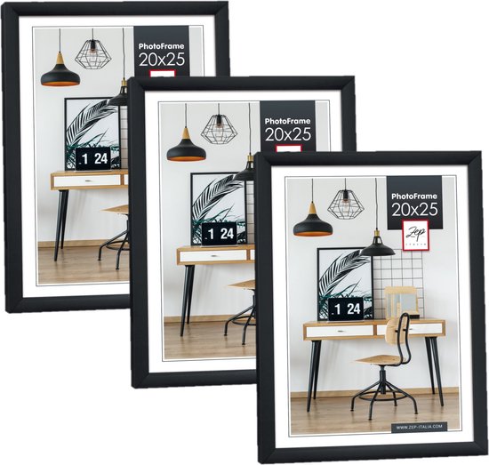 Zep fotolijst - 20×25 cm staand of hangend - kunststof - Zwart