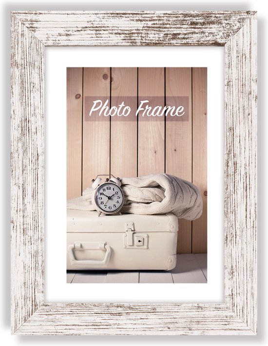 Zep Nelson fotolijst - hout 20×30 cm - wit/bruin