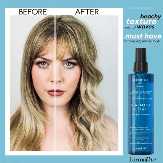 FarmaVita HD Lifestyle salt spray - Sea Mist - 240 ml