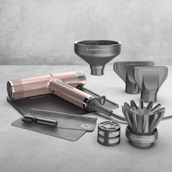GA.MA iQ3 Perfetto föhn - PH6080.PK - 1600 W - 110.000 rpm - ionisatie - 4 warmtestanden - turbo - LCD - Rose gold