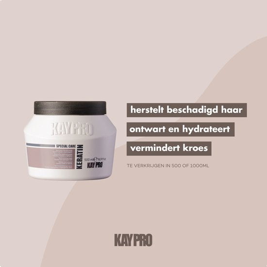 KayPro keratine haarmasker - droog en beschadigd haar - 500 ml