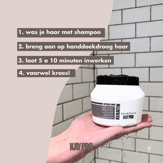 KayPro keratine haarmasker - droog en beschadigd haar - 500 ml