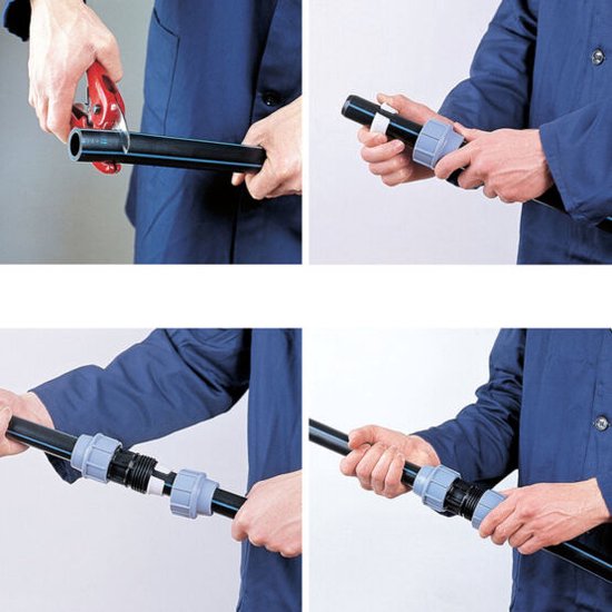 Tyleen coupling - 90° elbow with 2× compression - 32 mm
