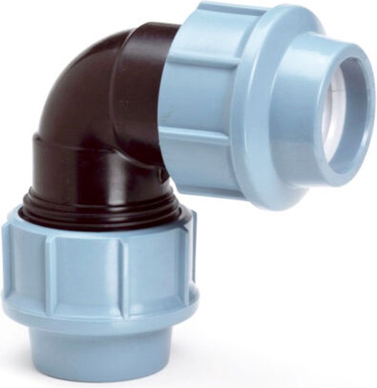Tyleen coupling - 90° elbow with 2× compression - 32 mm