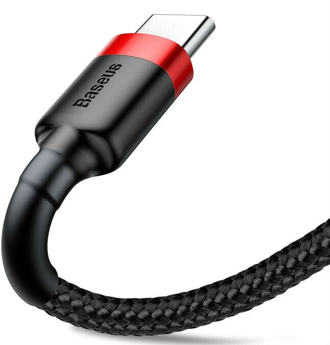 Baseus Cafule USB naar USB-C Kabel 2 meter - Zwart/Rood