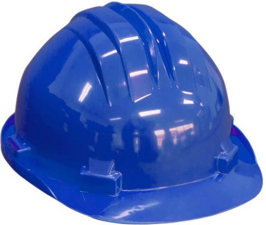 Construction helmet - safety helmet for adults - including adjustable interior - Blue