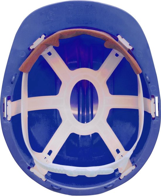 Construction helmet - safety helmet for adults - including adjustable interior - Blue