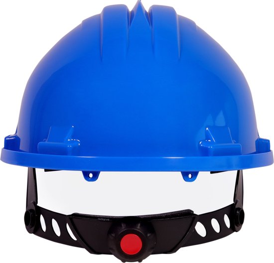 Construction helmet - safety helmet for adults - including adjustable interior - Blue