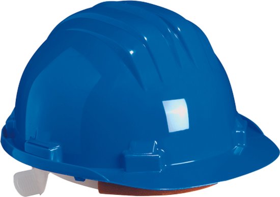 Construction helmet - safety helmet for adults - including adjustable interior - Blue