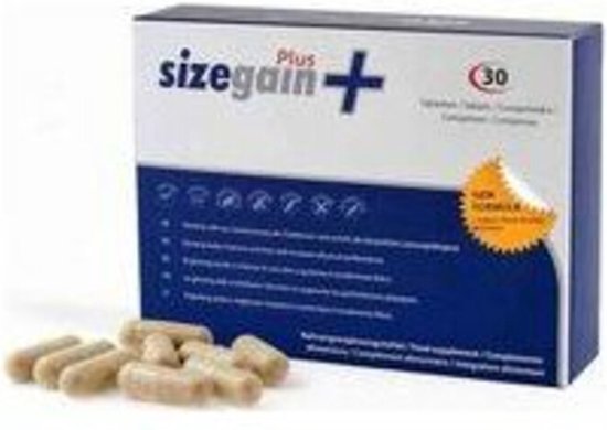 500Cosmetics Sizegain Plus pillen - BioPerine - 30 stuks - Bruin