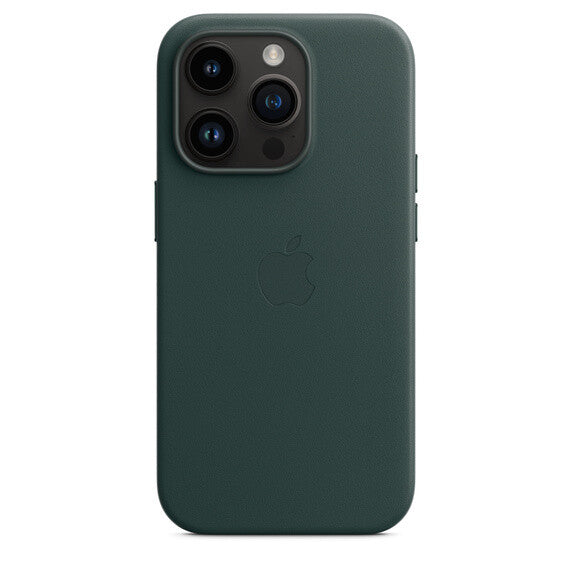 Apple iPhone 14 Pro Leather Case met MagSafe - Bosgroen