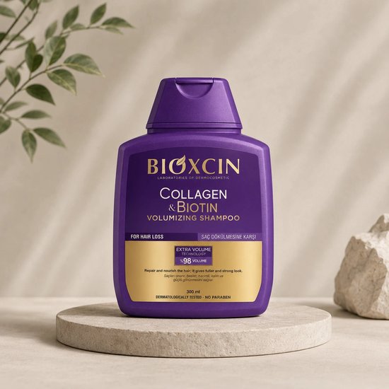 Bioxcin volume shampoo set van 3 - collageen & biotine - tegen haaruitval - 300 ml