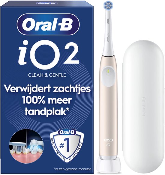 Oral-B iO 2 electric toothbrush - with travel case - Calm Pink