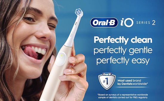 Oral-B iO 2 electric toothbrush - with travel case - Calm Pink