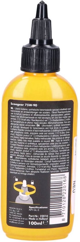 Kroon-Oil Scoogear versnellingsbak olie - 75W-90 - 100 ml
