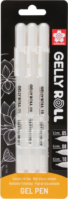 Sakura Gelly Roll gelpen set van 3 - 05 08 10 - Wit