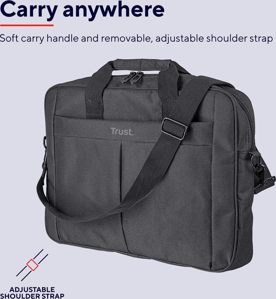 Trust Primo laptoptas - 16 inch - Zwart