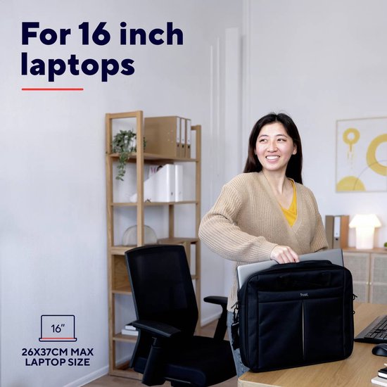 Trust Primo laptoptas - 16 inch - Zwart