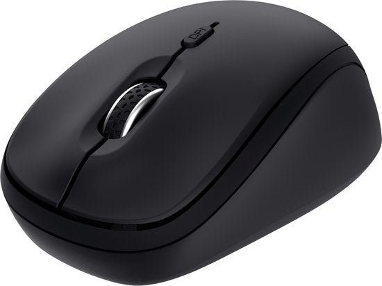 Trust Yvi+ draadloze muis - multi-device - stille knoppen - compact - Zwart