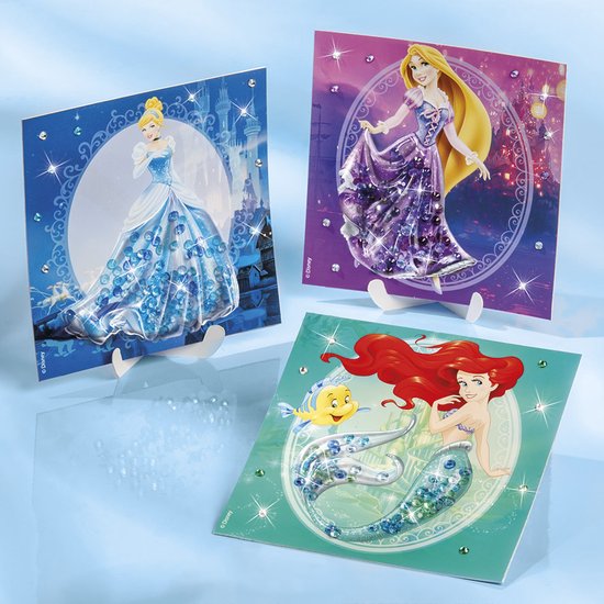Disney Princess Totum knutselset - glitter kaarten Elsa Ariel Assepoester - 4+ jaar